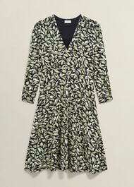 Elosie Jersey Dress, Navy Multi, hi-res