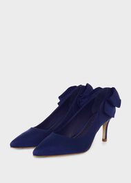 Bianca Silk Wool Court Shoes, Royal Blue, hi-res