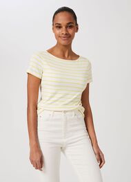Sonya Striped Top, Yellow Ivory, hi-res