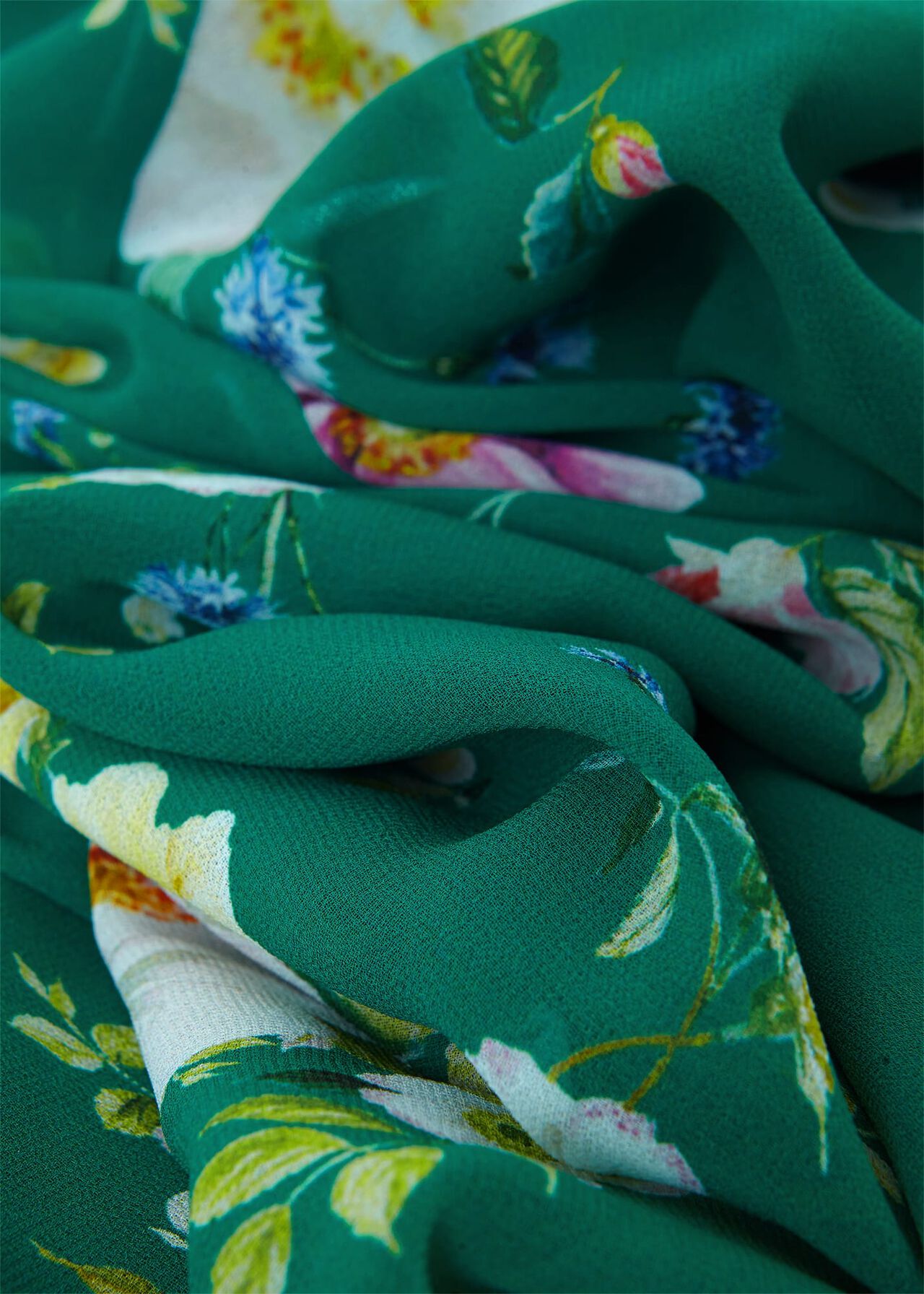 Carly Floral Midi Dress, Green Multi, hi-res
