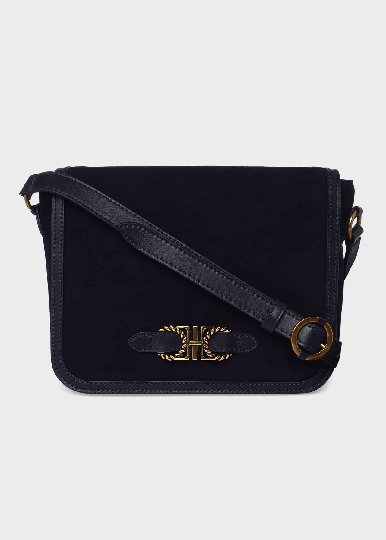 Dorset Suede Crossbody Bag, Navy, hi-res