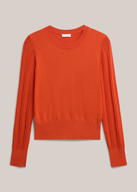 Dianna Pointelle Sleeve Jumper