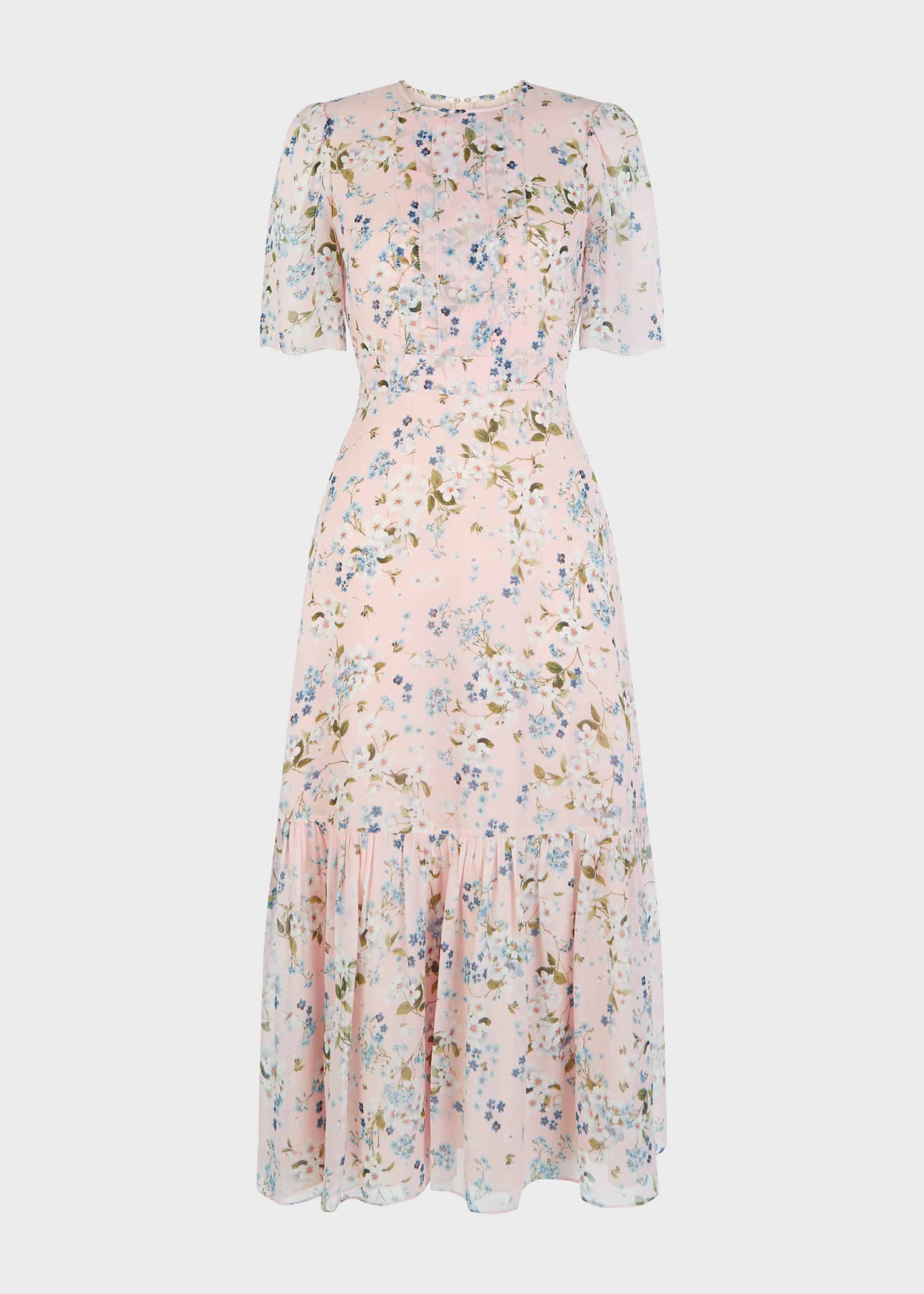 hobbs pink floral dress