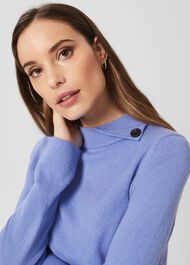 Talia Wool Cashmere Sweater, Deep Sky Blue, hi-res