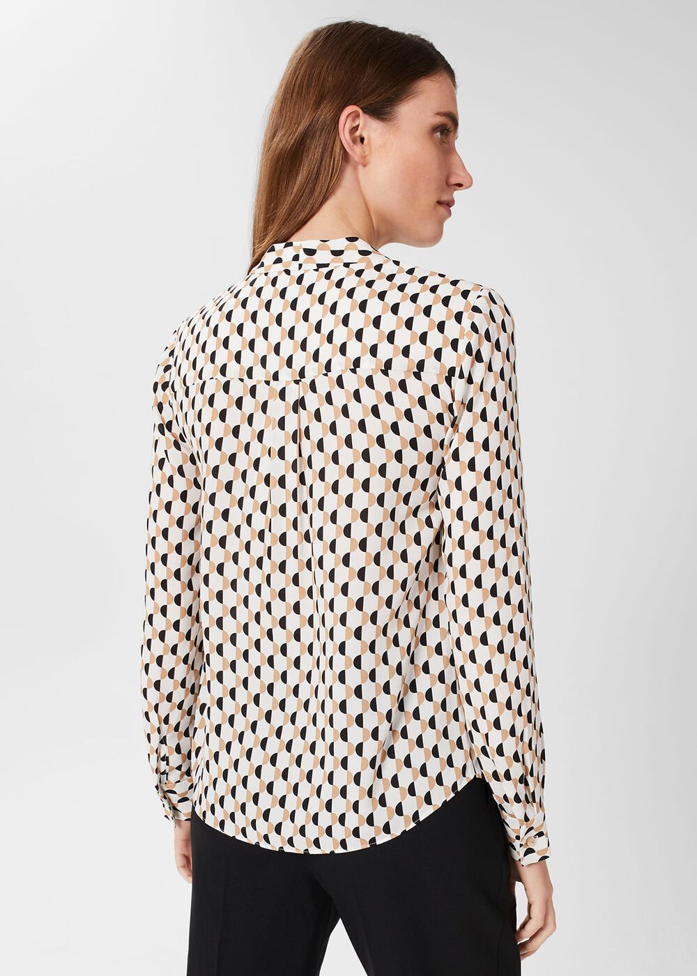 Emery Blouse, Ivory Black, hi-res