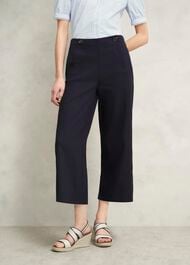 Kimmi Crop Trousers, Navy, hi-res