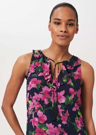 Darcey Floral Top, Navy Multi, hi-res