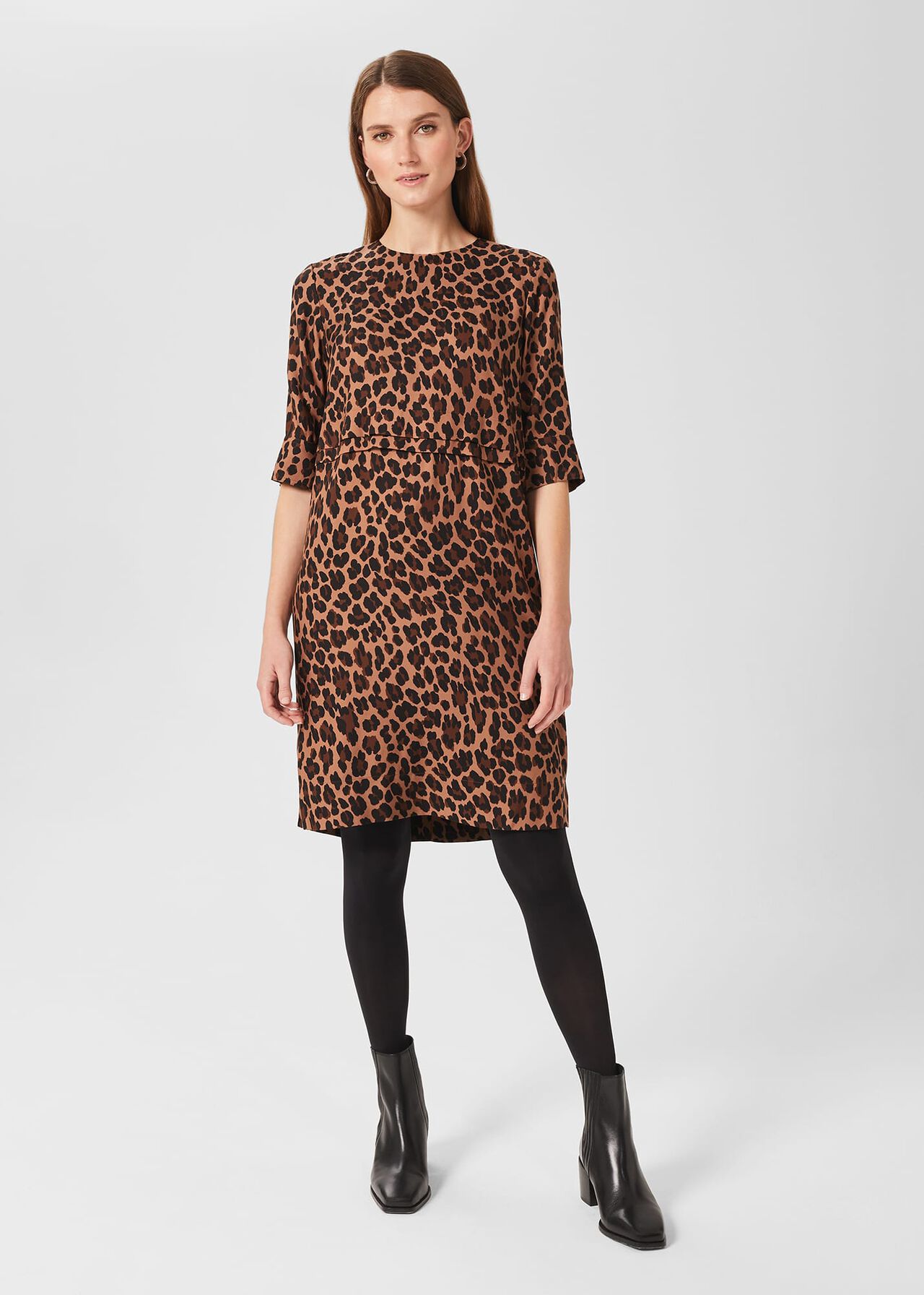 Iza Tunic Dress, Camel Multi, hi-res