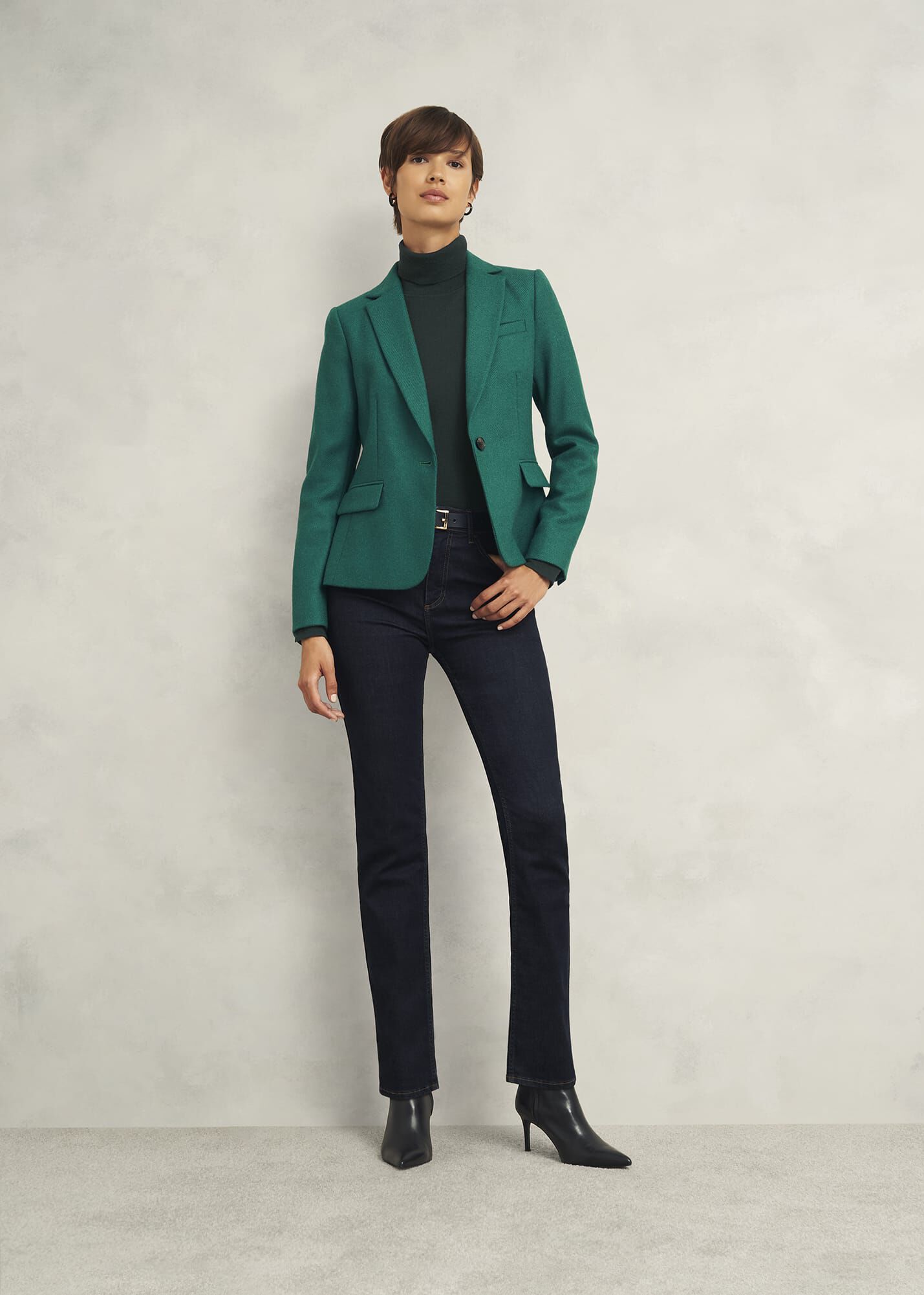 Hobbs lara rib roll neck top