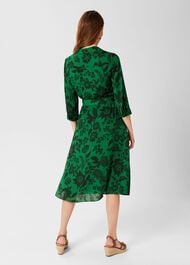 Dalia Floral Fit And Flare Dress, Apple Artichoke, hi-res