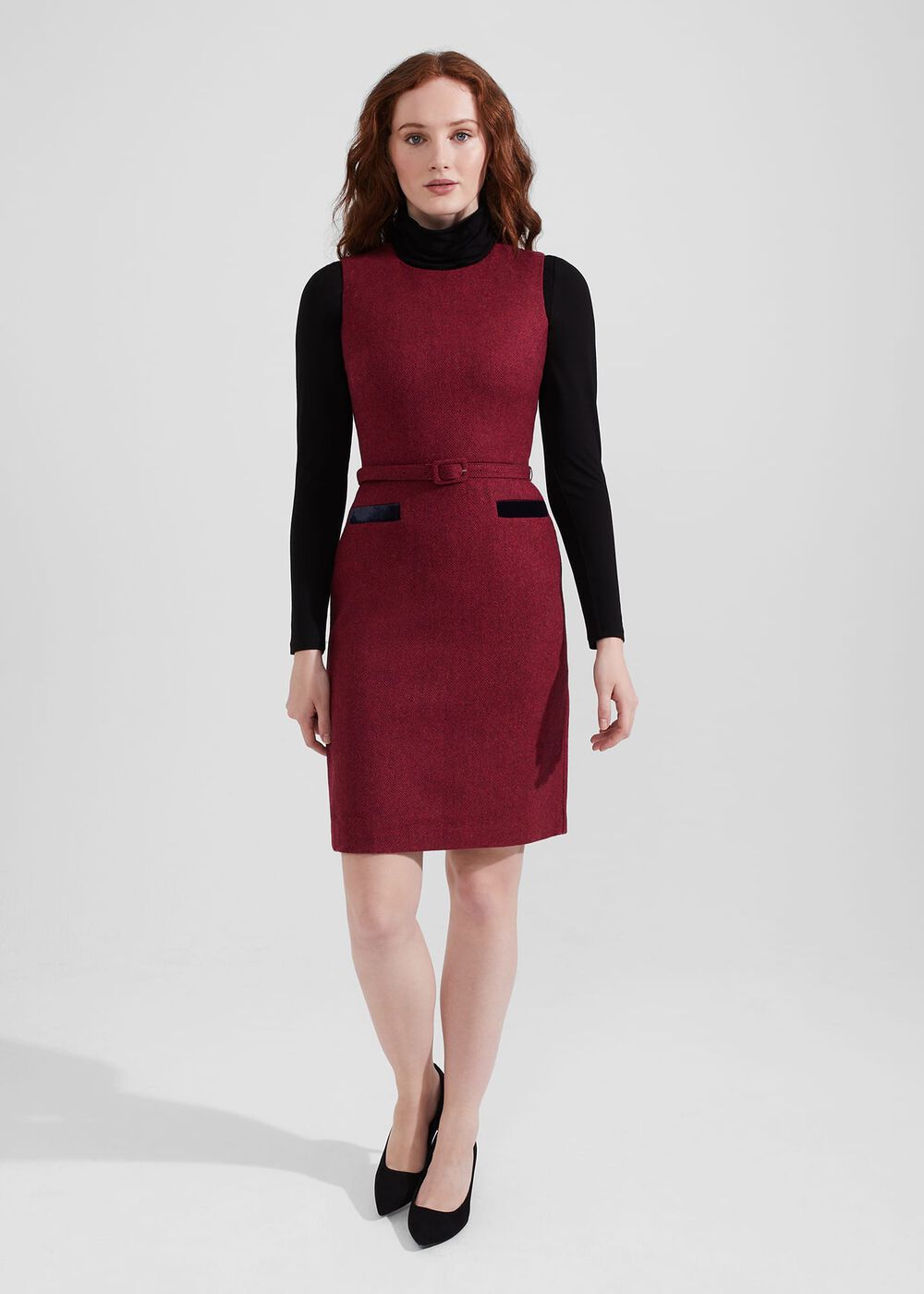 Diane Wool Dress, Pink Multi, hi-res