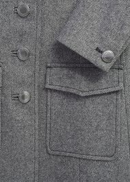 Hetty Wool Blend Coat, Black White, hi-res