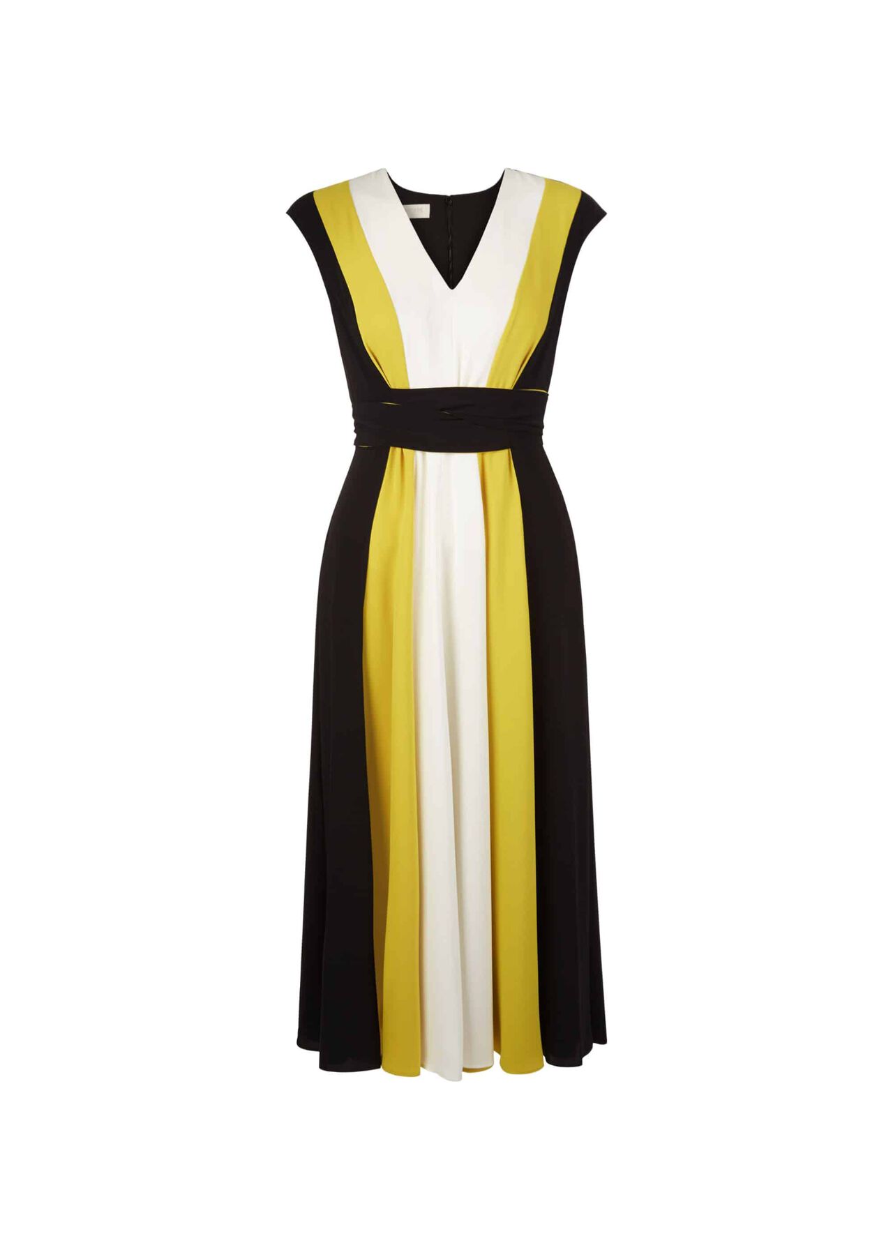 Bailly Dress Blk Chartreuse