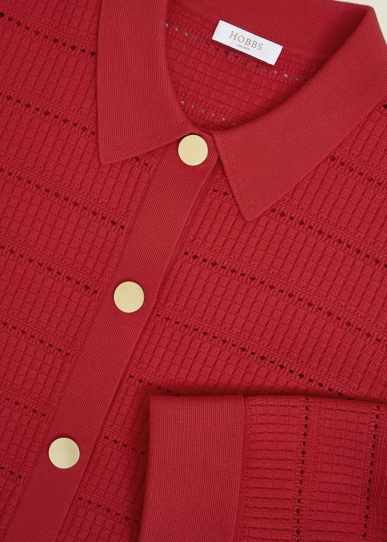 Tessa Knitted Jacket, Petunia Red, hi-res