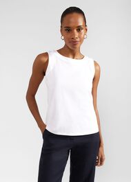Maddy Cotton Top, White, hi-res