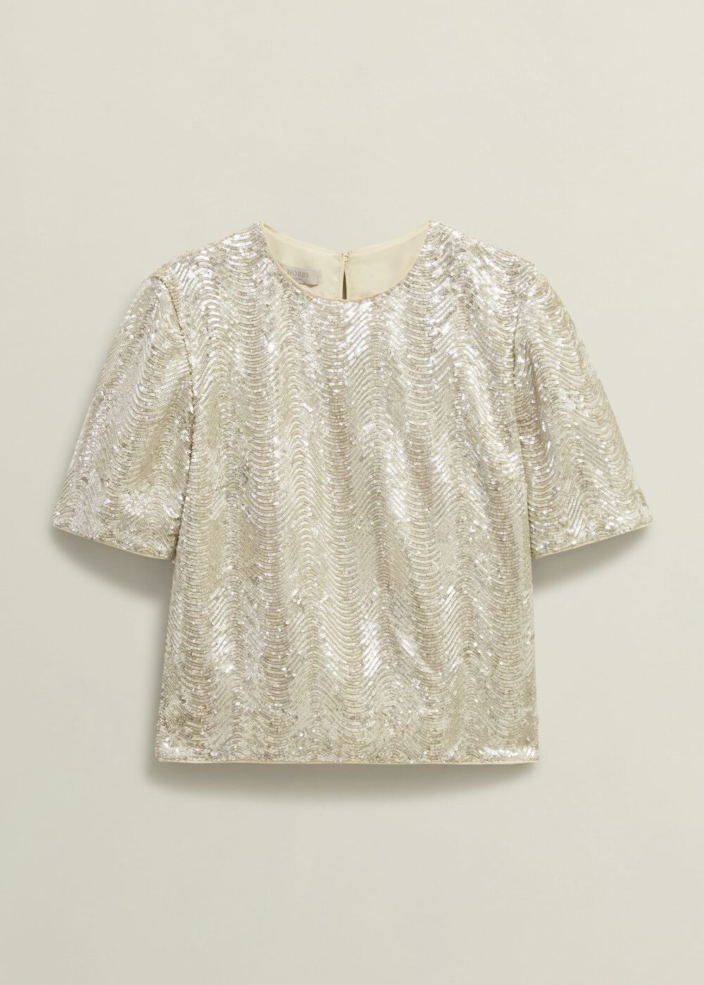 Marlowe Sequin Top, Silver, hi-res