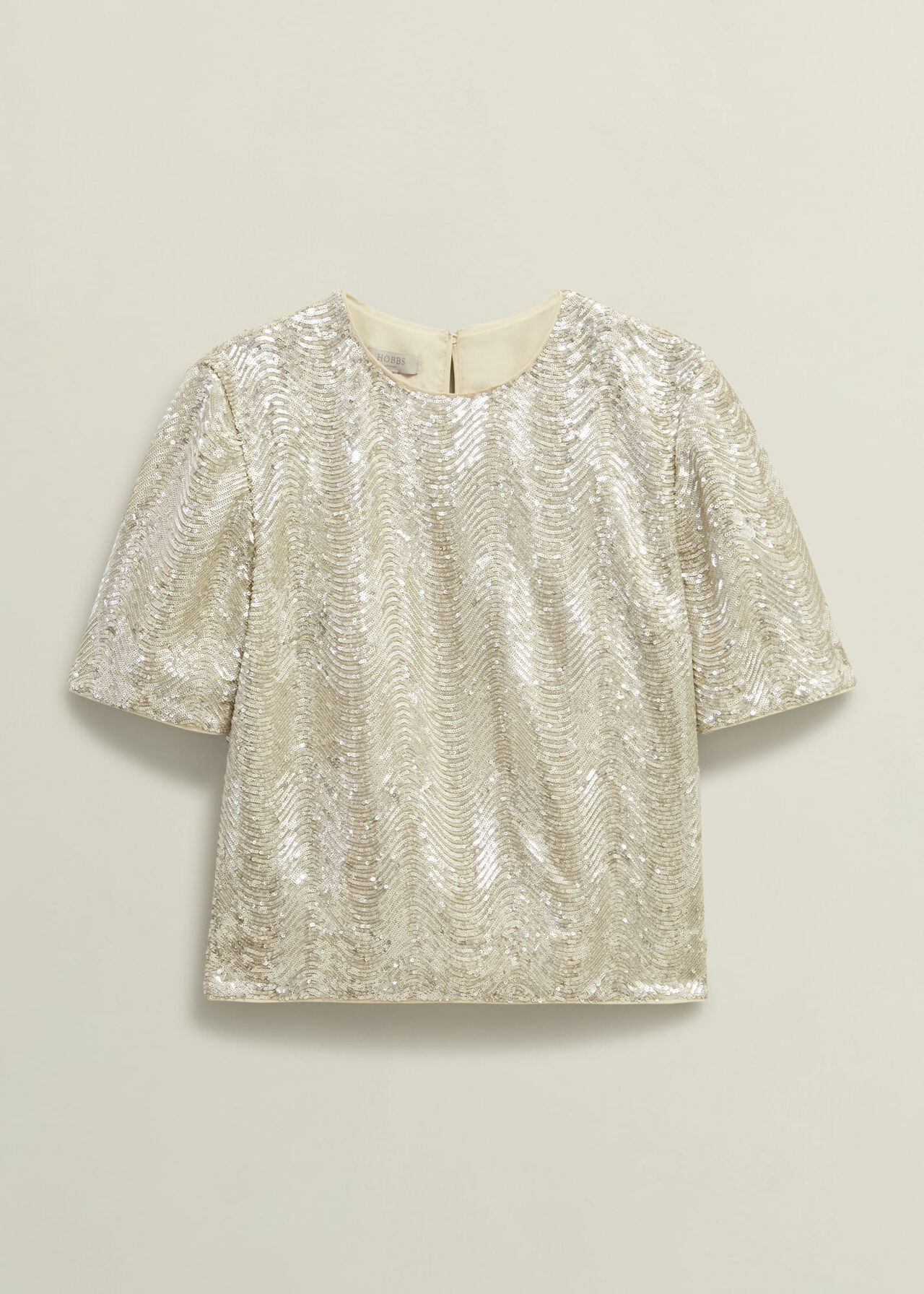 Marlowe Sequin Top, Silver, hi-res