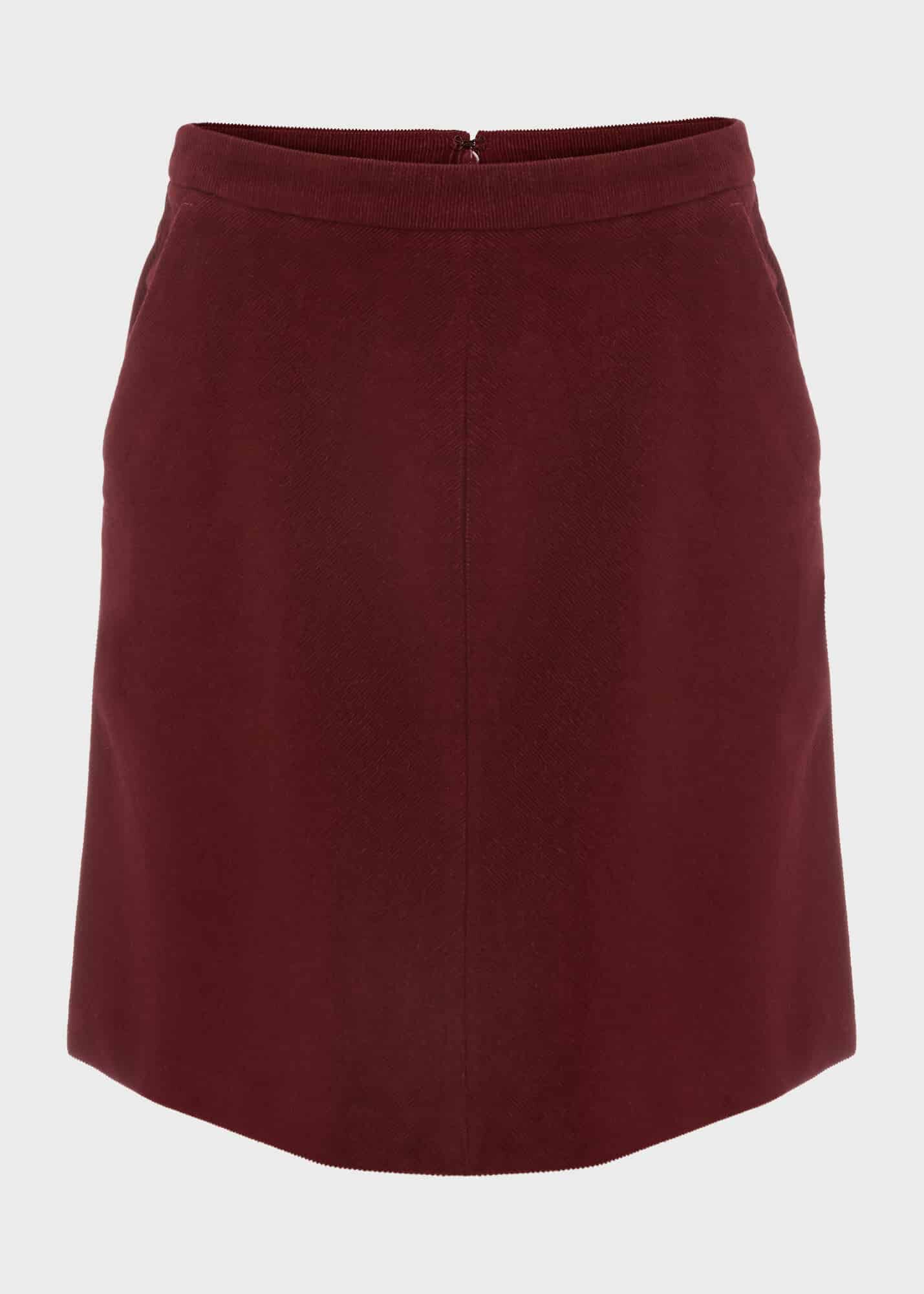 Cord skirt berry top
