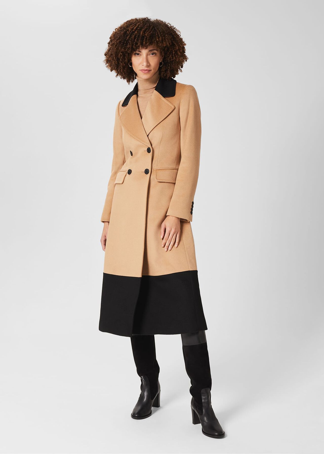 Jacqueline Coat, Camel Black, hi-res