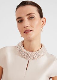 Marcella Silk Blend Dress, Oyster, hi-res