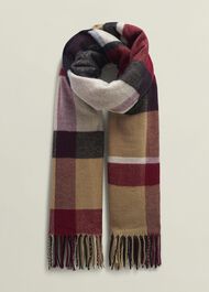 Connie Blanket Scarf, Red Multi, hi-res