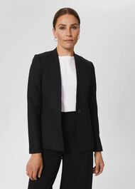Safia Wool Blend Jacket, Black, hi-res