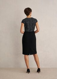 Petite Esme Match Black Dress, Black White, hi-res