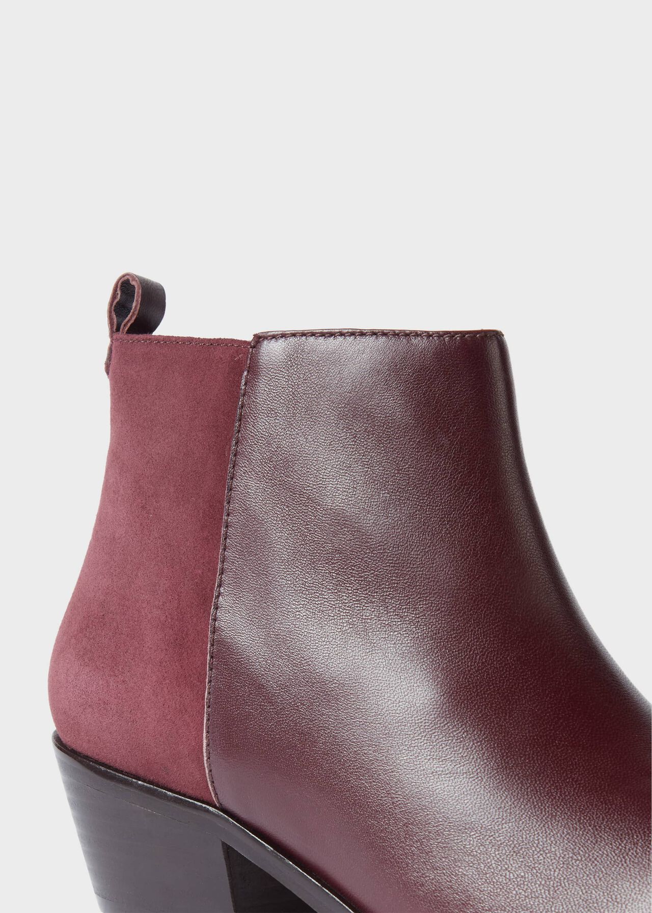 Alice Leather Ankle Boots, Wine, hi-res