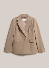 Ashleen Single Breasted Jacket, Neutral, hi-res