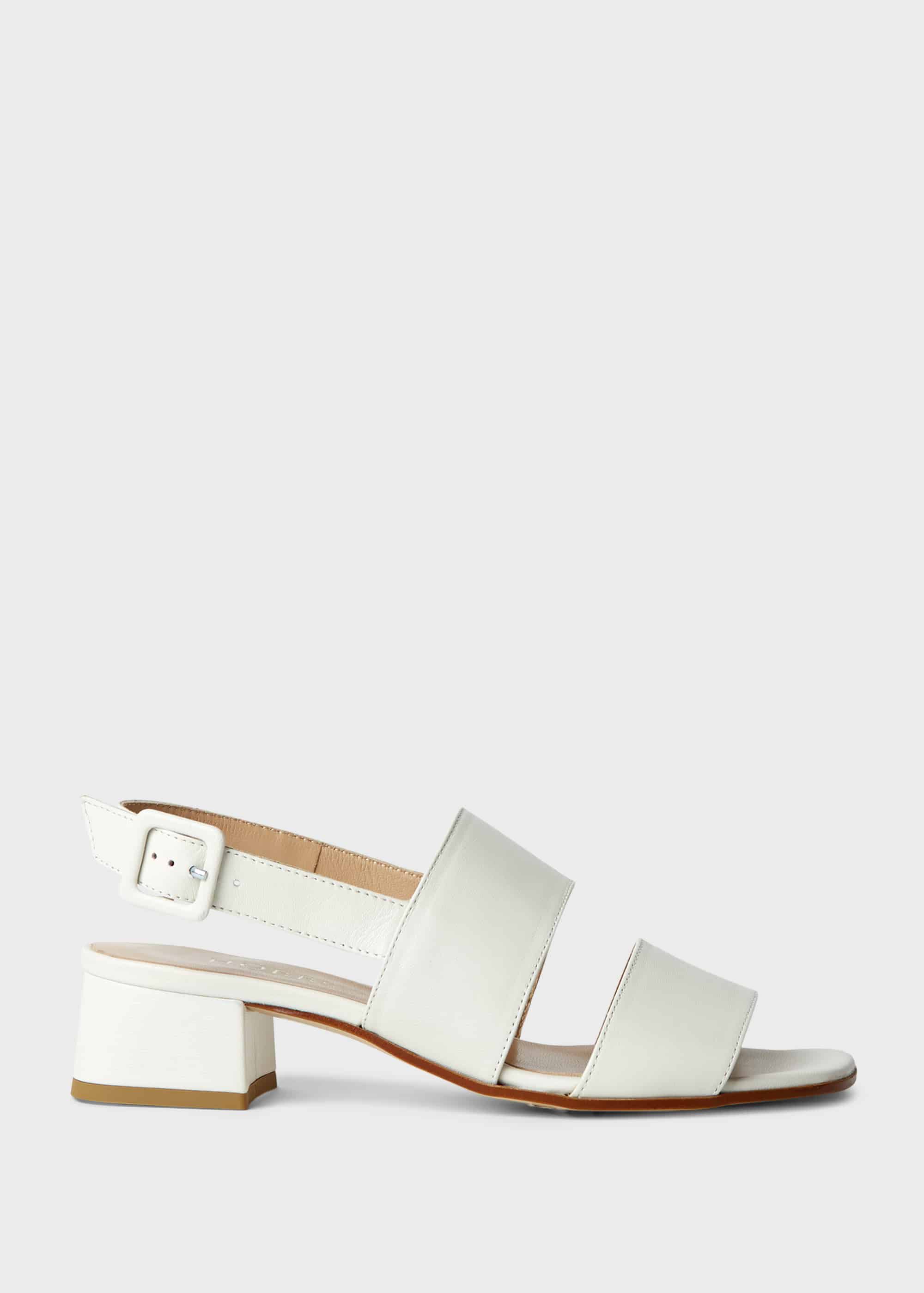 leather block sandals