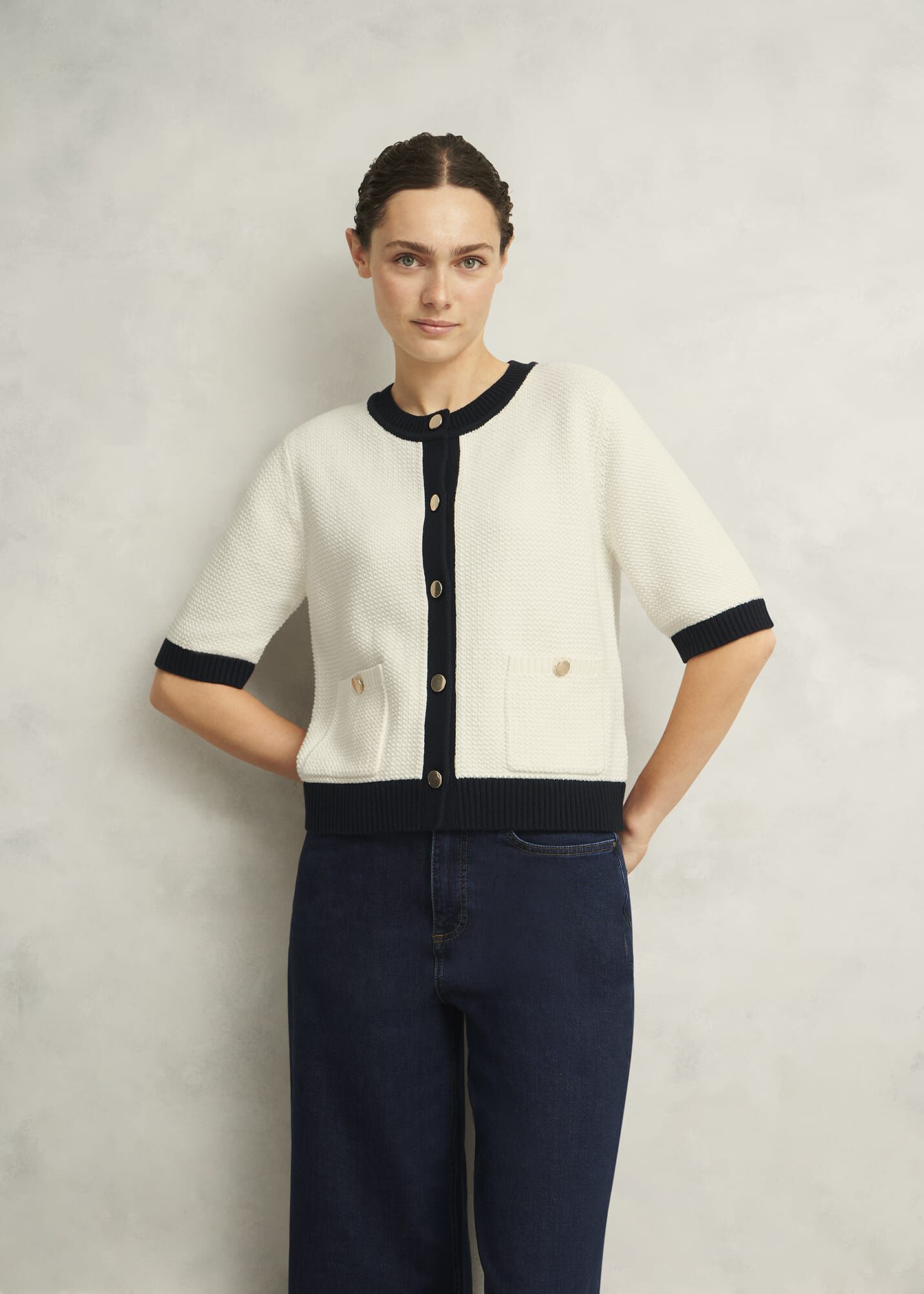トップス COMOLI 7G cotton cardigan Emily Cotton Cardigan | Hobbs US |