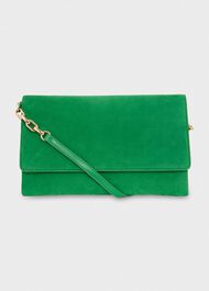 Chelsea Suede Clutch Bag, Cilantro Green, hi-res