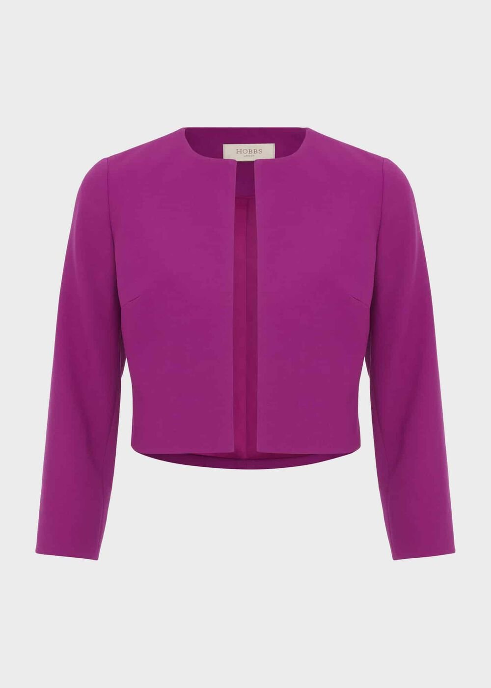 Elize Crepe Jacket, Magenta Purple, hi-res