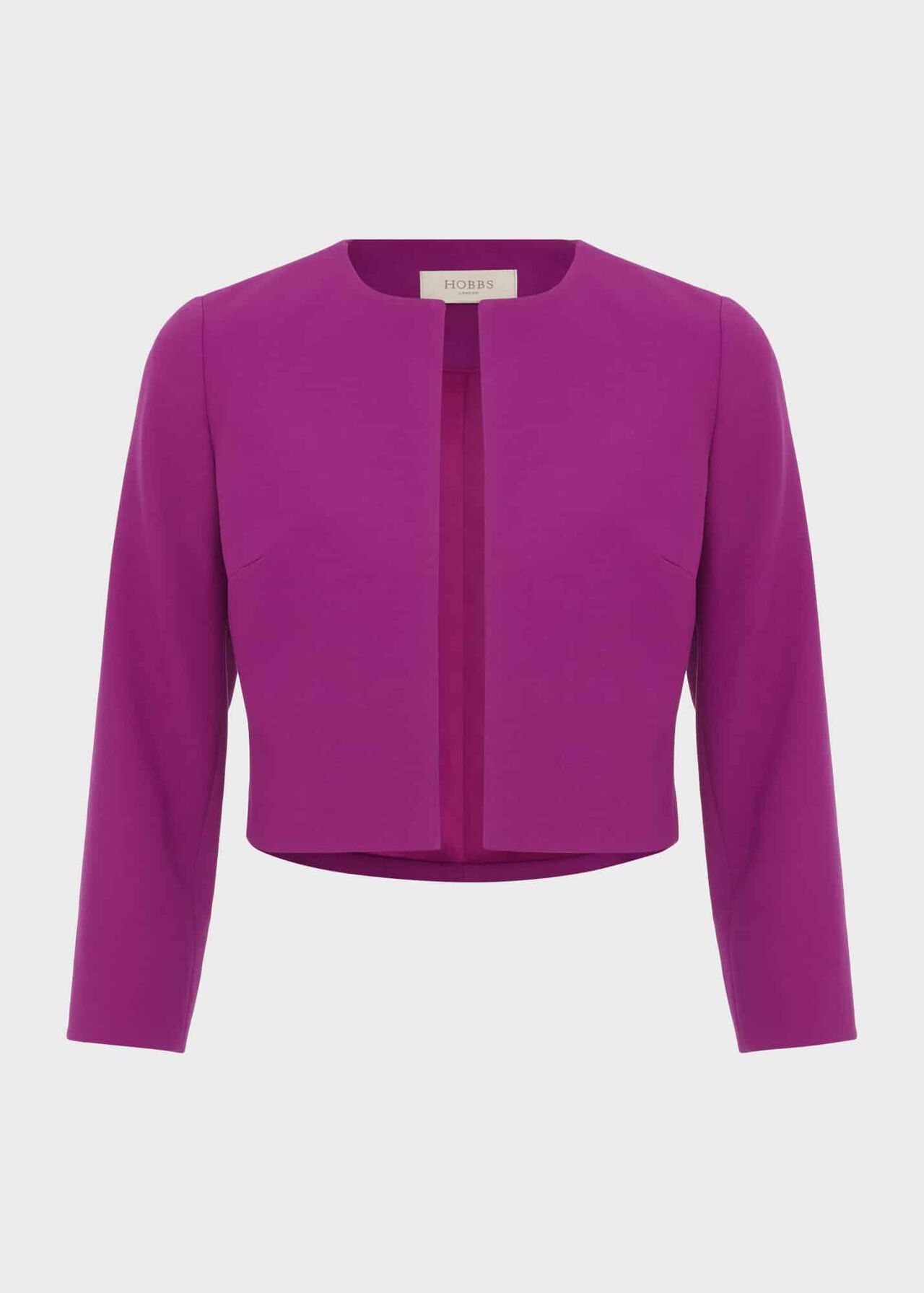 Elize Crepe Jacket, Magenta Purple, hi-res