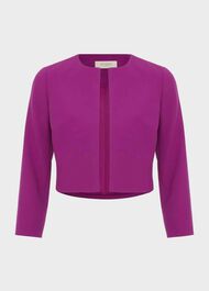 Elize Crepe Jacket, Magenta Purple, hi-res