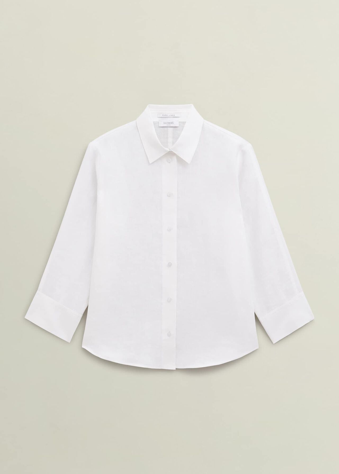Vita Linen Shirt, White, hi-res