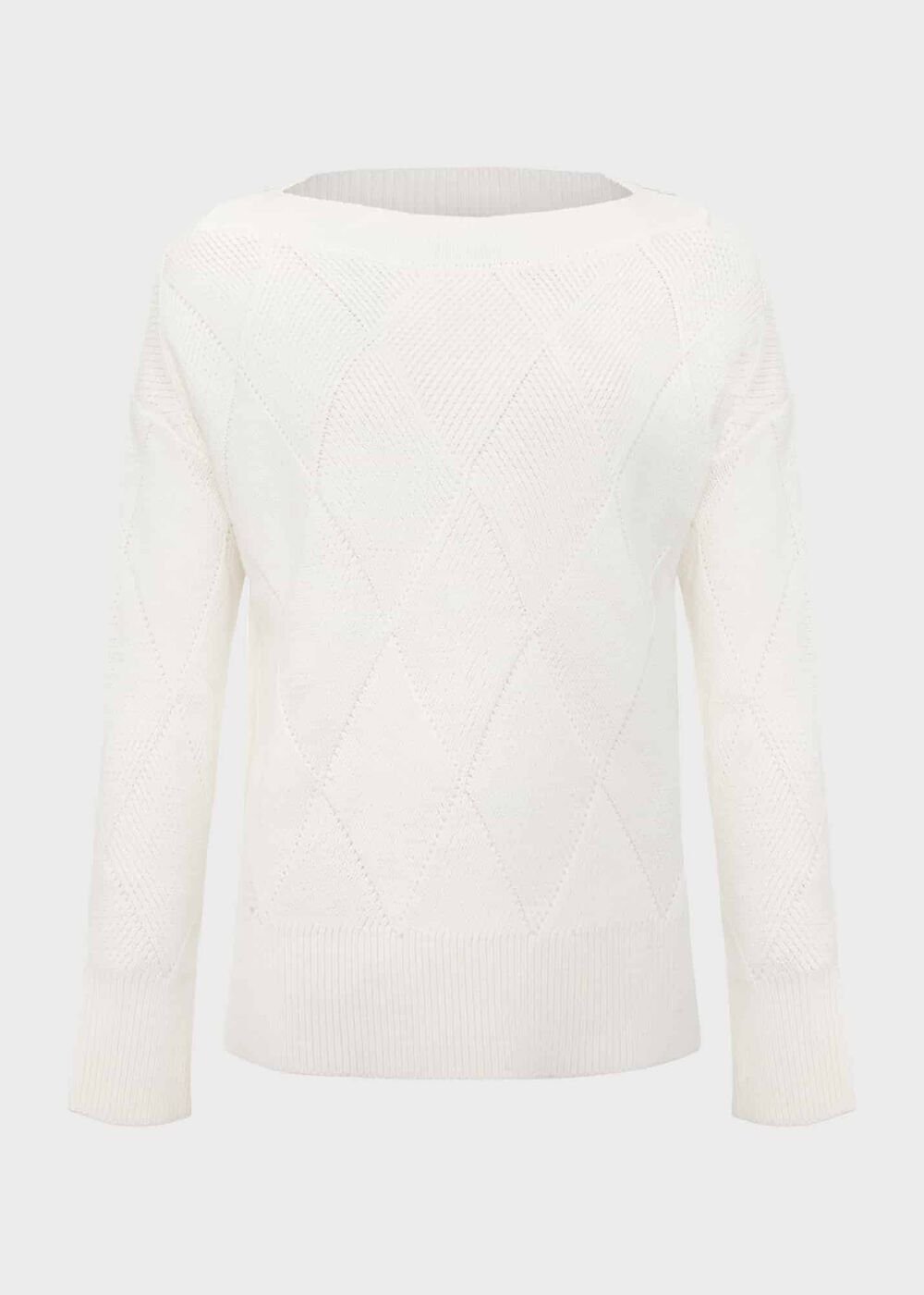 Emmy Cotton Jumper, Ivory, hi-res