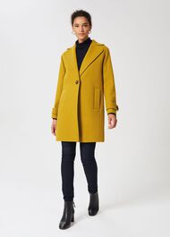 Carmina Wool Blend Coat, Light Ochre, hi-res