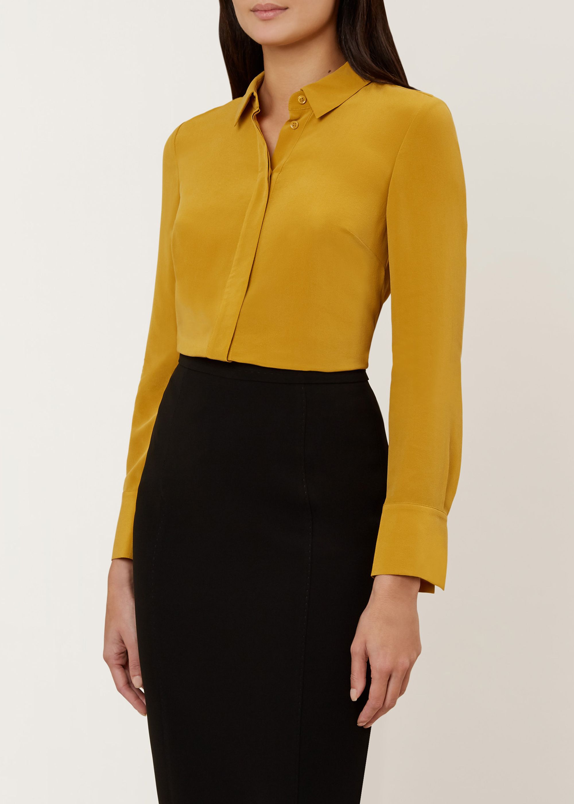 Mustard silk shirt Clearance