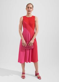 Milly Bow Clutch, Bright Pink, hi-res