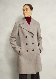 Janetta Wool Blend Coat, Neutral, hi-res
