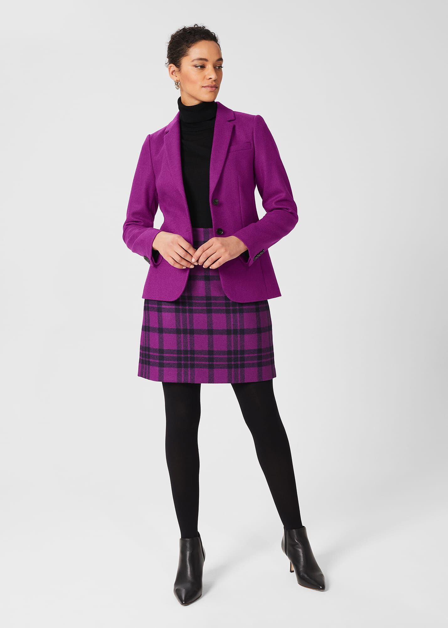 purple wool blazer