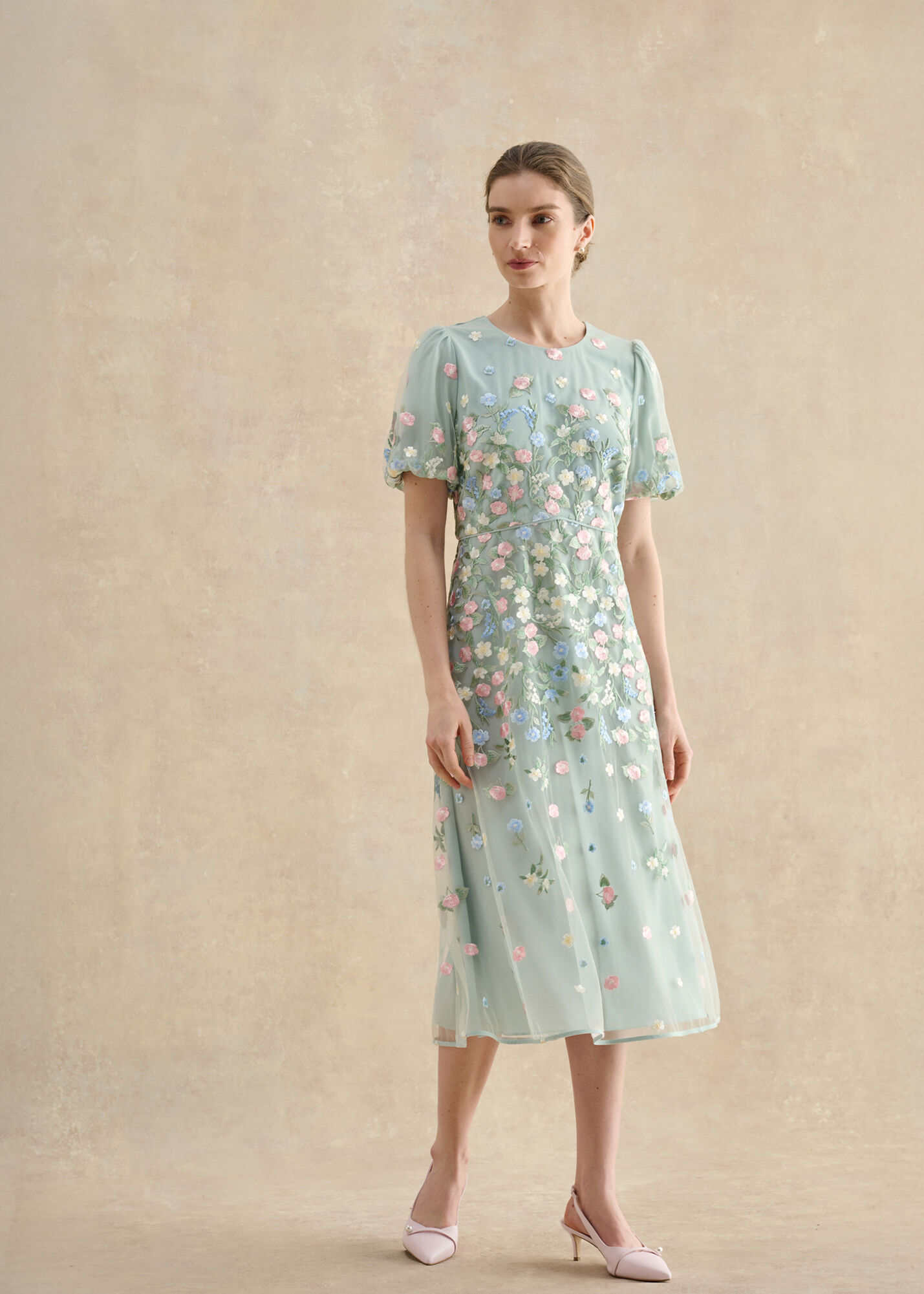 新品タグ付　HOBBS LONDON　ASTRAEA SQ NECK DRESS 0126-5591-9045L00-AUDRA-DRESS-