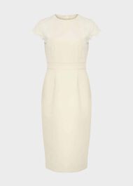 Valentina Lace Shift Dress, Pale Yellow, hi-res