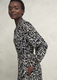 Petite Cynthia Dress, Black Cream, hi-res