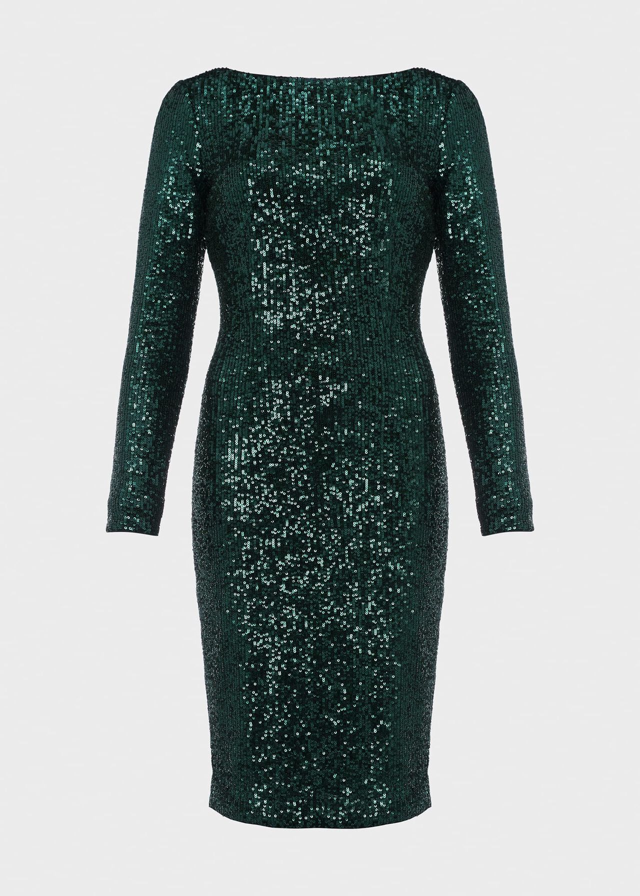 Petite Sawyer Sequin Dress, Evergreen, hi-res