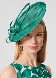 Shona Fascinator, Green, hi-res