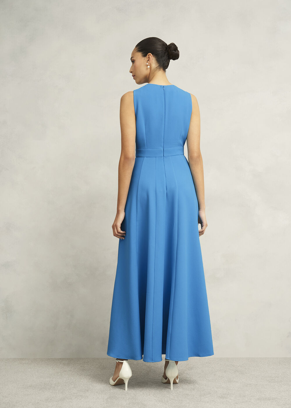 Jessa Twist Detail Dress, Bright Sky Blue, hi-res