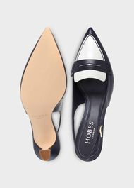 Mischa Sling Back, Navy Ivory, hi-res