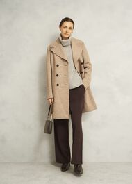 Gabi Rollneck Cashmere Jumper, Oatmeal Marl, hi-res